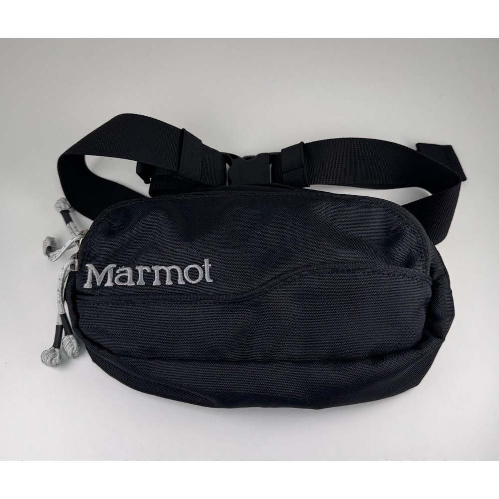 Marmot Kompressor Waist Fanny Pack Multi Pocket 2 Zip Bag Lumbar Black Hiking
